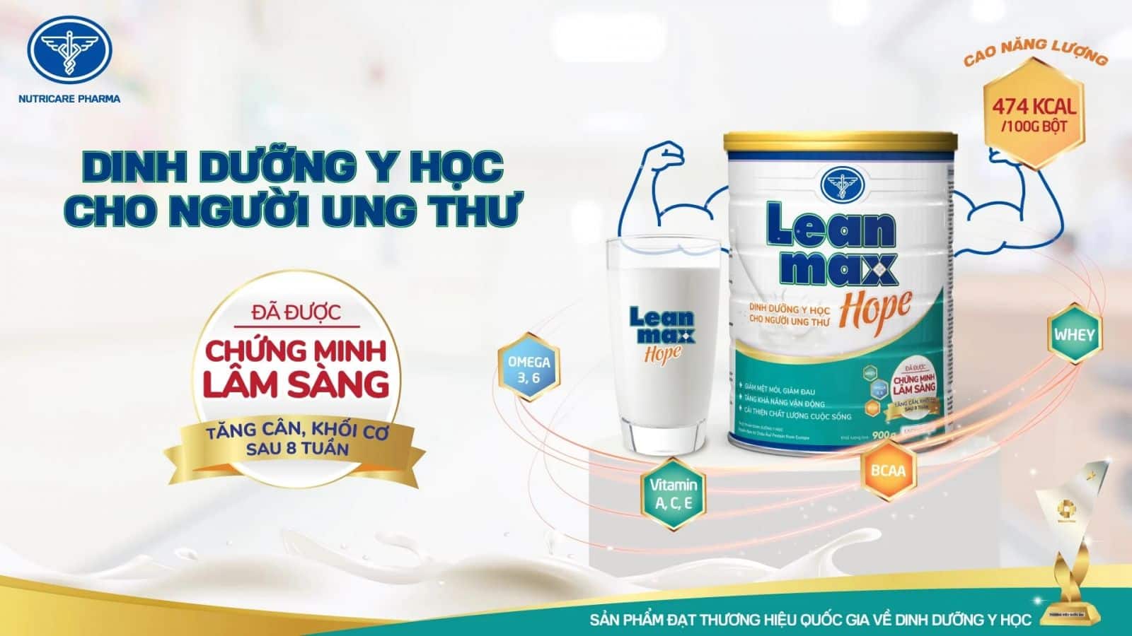 Sữa Lean Max Hope 900g dành cho bệnh nhân ung thư - Sữa Đại Việt