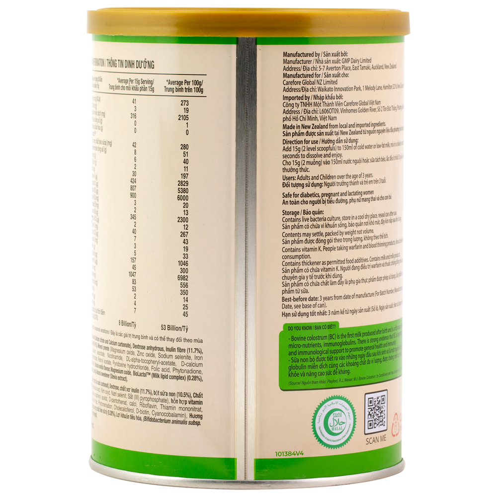 Công dụng của sữa non Colos lgGold